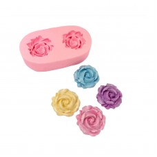 Molde de Silicone 2 Mini Flores Rosas Mod 3