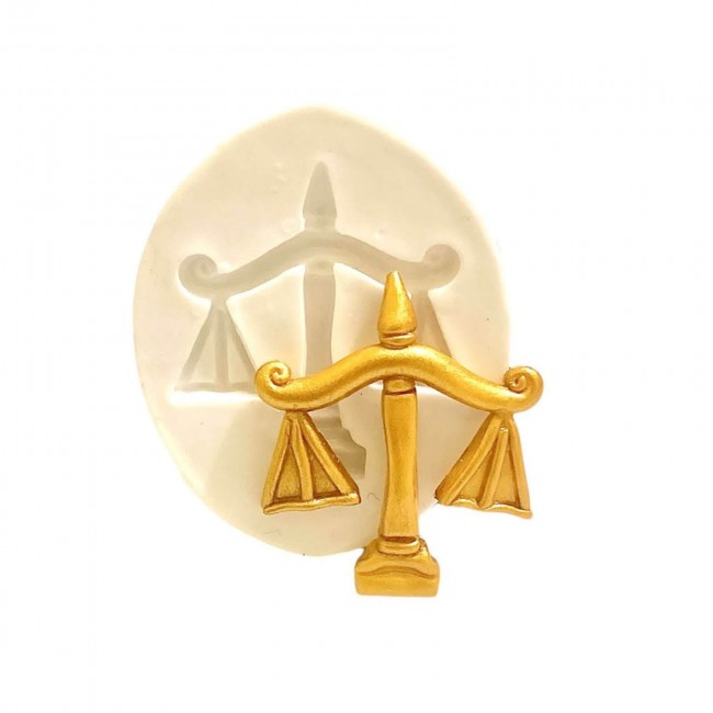 Molde de Silicone Balança de Direito Logo
