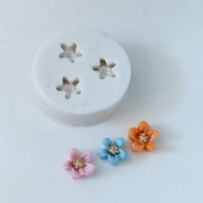 Molde de Silicone 3 Mini Flores